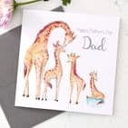 Personalised Giraffe Father's Day Card